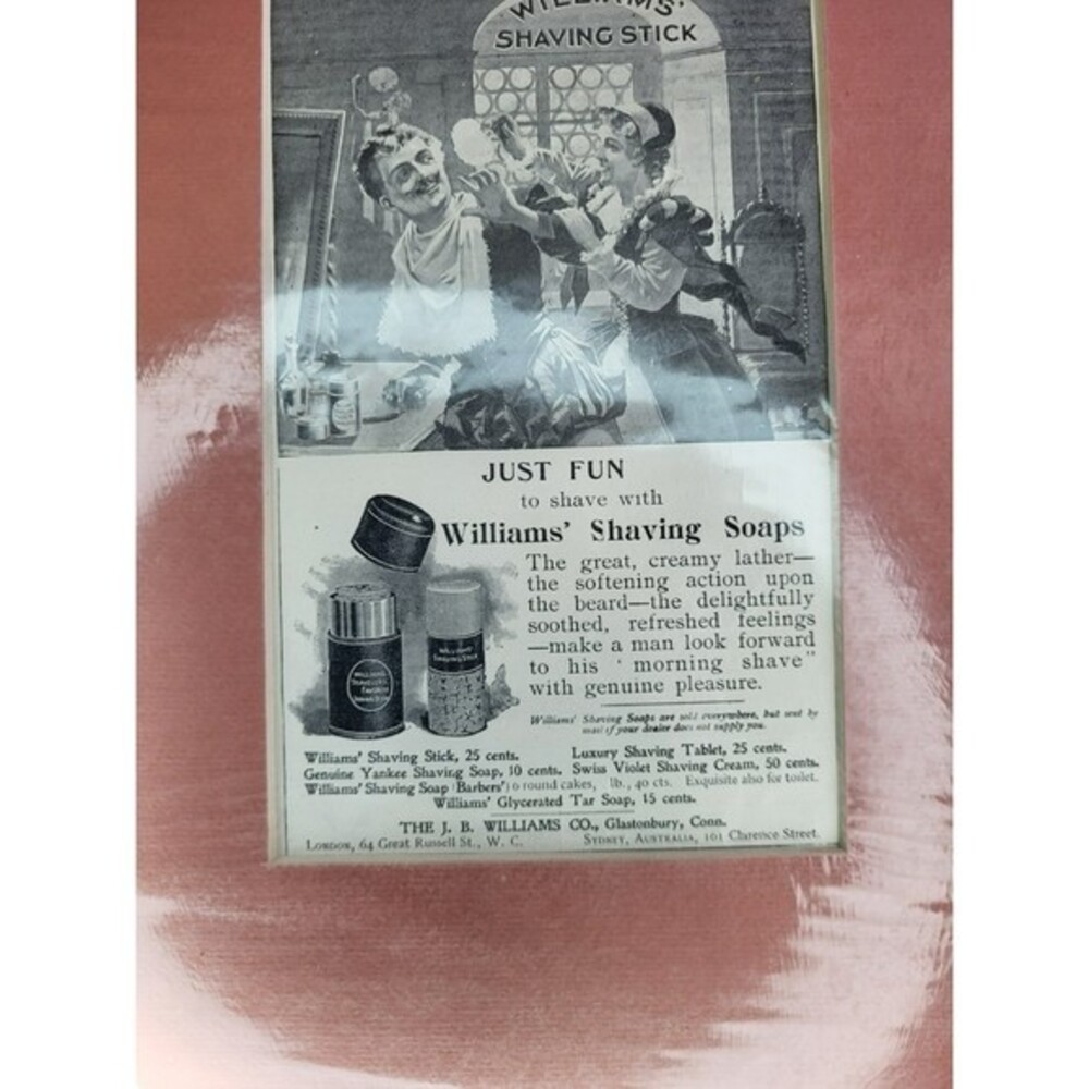 Williams Shaving Stick Advertisement 1898 Vintage barber ad - Picture 5 of 10